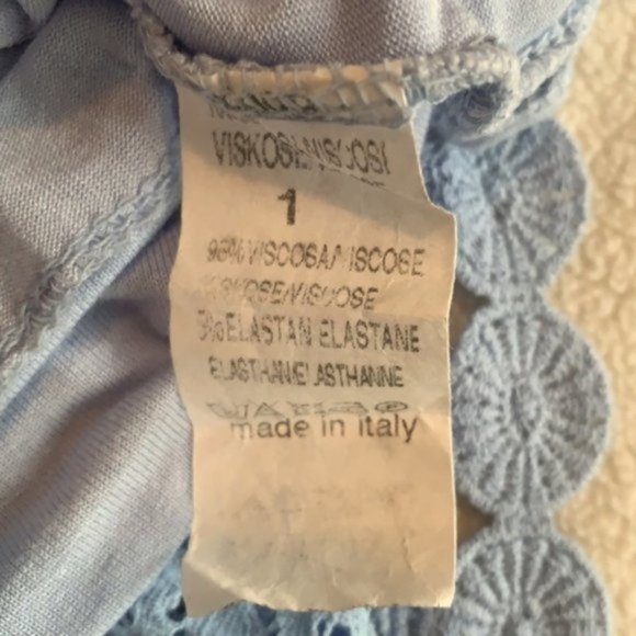 Lace And Crochet Top Blue - Picture 4 of 5